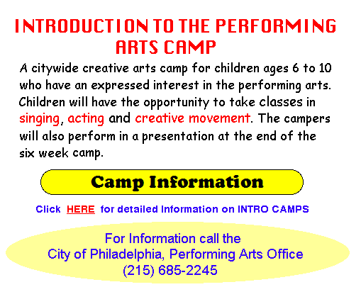 Intro to the Arts Camp